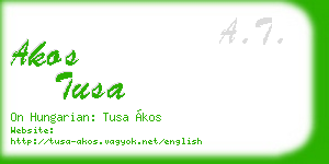 akos tusa business card