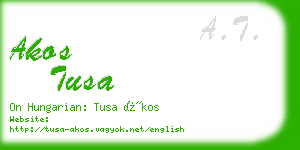 akos tusa business card